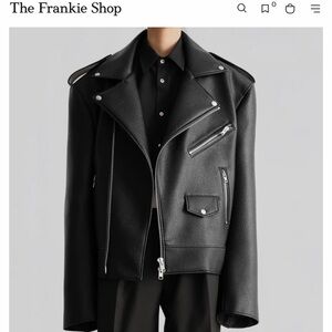The Frankie Shop Black Leather Jacket